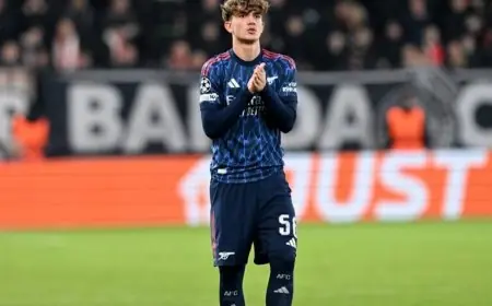 ماكس داومان نجم أرسنال يحقق رقماً قياسياً جديداً في دوري أبطال أوروبا