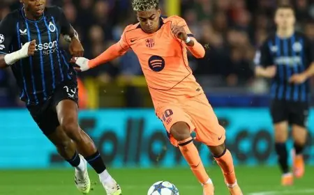 كلوب بروج يستفيد من أخطاء برشلونة ويحقق التقدم في الشوط الأول