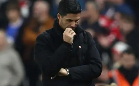 أرتيتا يكشف عن شعوره بألم في معدته بعد تعادل أرسنال مع سندرلاند