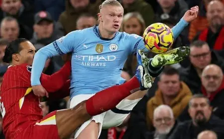 هالاند يتحدى فان دايك في مباراة نارية ويسعى لتسجيل هدفين في شباك ليفربول