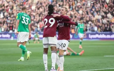 وست هام يحقق فوزاً مهماً على نيوكاسل وينهي سلسلة النتائج السلبية في الدوري الإنجليزي