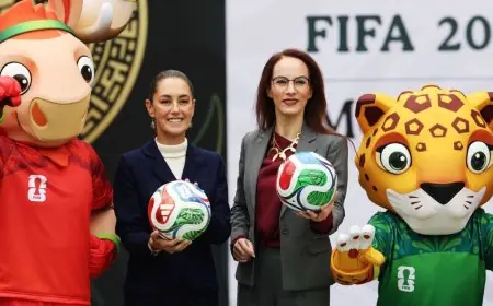 رئيسة المكسيك تتخلى عن منصبها خلال افتتاح مونديال 2026 لصالح فتاة عاشقة لكرة القدم