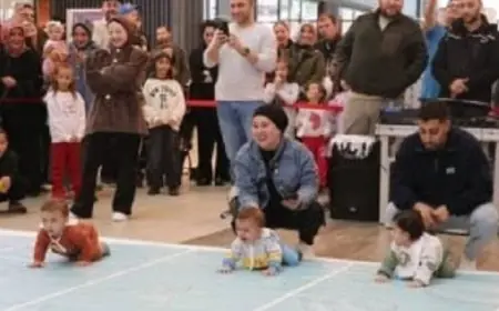 مسابقة حبو الأطفال الممتعة تجذب الأنظار في شمال تركيا