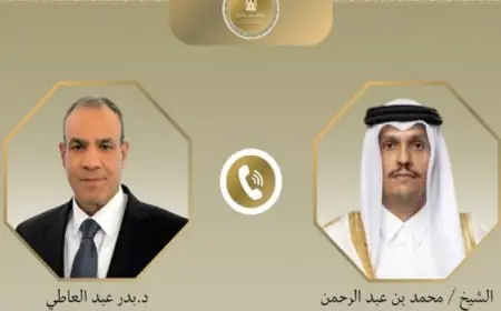 وزير الخارجية يؤكد لوزير خارجية قطر أهمية تعزيز وقف إطلاق النار في غزة