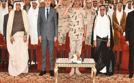 استقبال قيادة الجيش الثاني الميداني لشيوخ وعواقل وممثلي المجتمع المدني في شمال سيناء