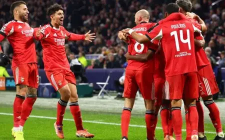 بنفيكا ينتزع أول انتصار له ويغرق أياكس في دوري أبطال أوروبا