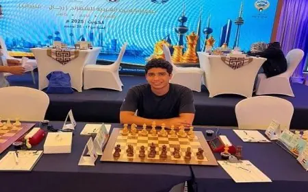 أدهم قنديل يتألق ويتوج بذهبية البطولة العربية للشطرنج ورئيس الاتحاد يمنح مكافأة فورية للعبقري