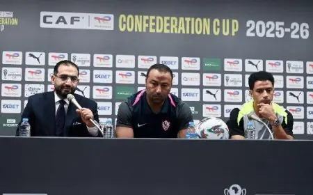 أحمد عبد الرؤوف وعمر جابر يتحدثان في مؤتمر صحفي حول مباراة كايرز تشيفز في الكونفدرالية غدًا