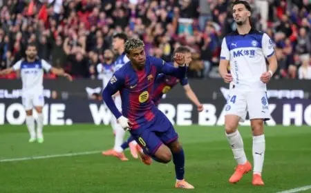 برشلونة يسيطر على الشوط الأول ويتفوق على ألافيس في الدوري الإسباني مع فيديو ملخص المباراة