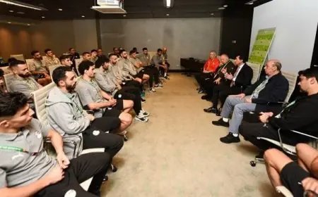 تحفيز وزير الرياضة وأبوريدة لمنتخب مصر قبل مباراة الكويت في كأس العرب