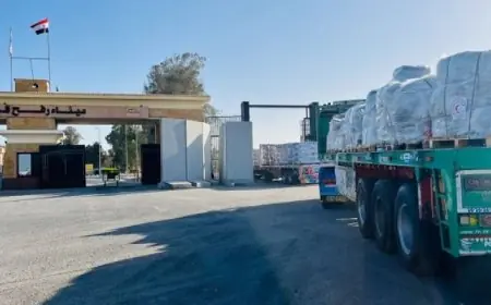 قافلة زاد العزة الـ84 تصل قطاع غزة عبر معبر رفح لمساندة الفلسطينيين