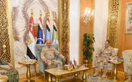 رئيس الأركان يتباحث مع قائد القيادة المركزية الأمريكية لتعزيز التعاون العسكري