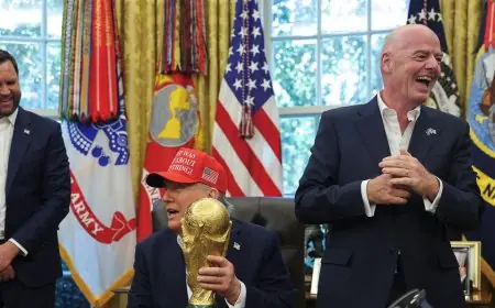 دونالد ترمب يصف جياني إنفانتينو بالقائد العظيم والنجاح الباهر في كأس العالم