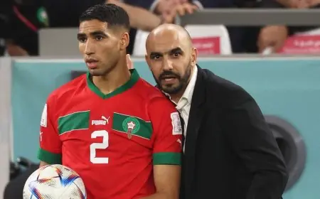 وليد الركراكي يؤكد اجتهاد أشرف حكيمي ورغبته في المشاركة بكأس أمم إفريقيا