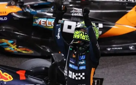 نوريس يحسم لقب فورمولا 1 لأول مرة في تاريخه بعد تألقه بالمركز الثالث في أبوظبي