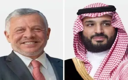 ملك الأردن وولي العهد السعودي يتباحثان حول تعزيز استقرار المنطقة