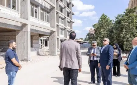 رئيس جامعة طنطا يراقب تقدم إنشاء مشاريع جديدة في الحرم الجامعي