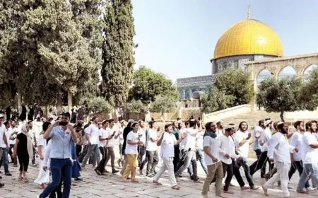 عشرون مستوطنا يهاجمون باحات الأقصى واعتقال 16 فلسطينيا في الضفة الغربية