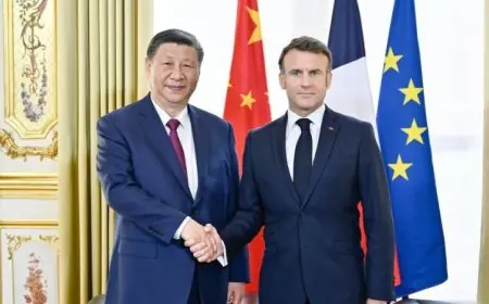 ماكرون يعلن عن محادثات مع رئيس الصين حول السلام وإعادة التوازن الاقتصادي