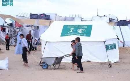 مركز الملك سلمان للإغاثة يوزع مساعدات إيوائية جديدة في جنوب قطاع غزة صور توثق جهود الإغاثة