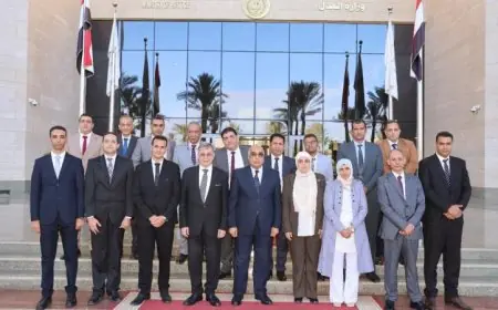 وزير العدل يتحدث مع وفد مصلحة الخبراء لتعزيز التعاون والنهوض بالعدالة