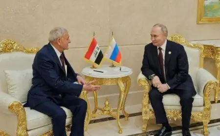 الرئيس الروسي يناقش تعزيز علاقات التعاون مع نظيره العراقي