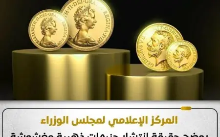 الحكومة تؤكد عدم صحة انتشار جنيهات ذهبية مزيفة في الأسواق بسبب ضعف الرقابة