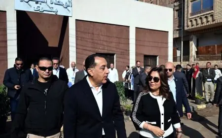 رئيس الوزراء يقوم بجولة تفقدية في الوحدة البيطرية بقرية نوى في القليوبية صور حصرية