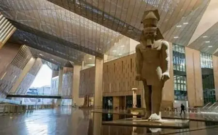 تسرب مياه الأمطار لبهو المتحف الكبير يتماشى مع التصميم وفقاً لخبراء السياحة