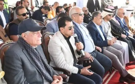 وزير الرياضة ومستشار رئيس الجمهورية يفتتحان نادي الرماية بحضور محافظي الوادي الجديد والشرقية