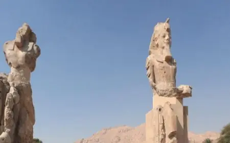 أسوشيتد برس تكشف تفاصيل ترميم تمثالين تاريخيين للملك أمنحتب الثالث في الأقصر