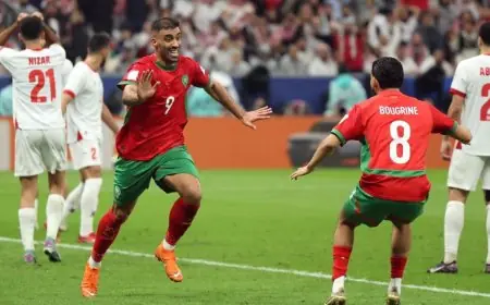 حمد الله يقود منتخب المغرب للفوز بكأس العرب في مباراة مثيرة ضد الأردن