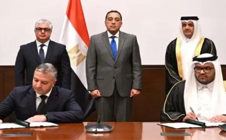 مدبولي يشهد توقيع عقد مشروع شركة المانع القطرية لإنتاج وقود الطائرات في السخنة