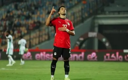 مصر ونيجيريا يتعادلان إيجابياً في الشوط الأول من المباراة الودية بالفيديو