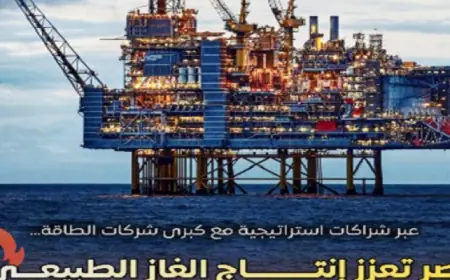 مصر تعزز إنتاج الغاز الطبيعي من خلال شراكات استراتيجية مع شركات الطاقة الكبرى