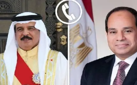 الرئيس السيسى وملك البحرين يؤكدان أهمية التنفيذ الشامل لاتفاق وقف الحرب في غزة