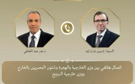 عبد العاطي يشدد على أهمية جهود تثبيت هدنة غزة خلال لقائه مع نظيره النرويجي