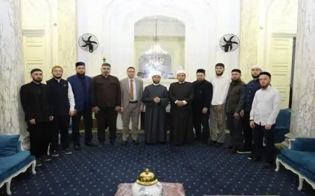 وزير الأوقاف يجتمع مع وفد من باحثي أكاديمية بولغار في تتارستان الروسية لتعزيز التعاون العلمي