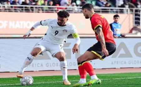 منتخب الفراعنة يتعادل مع أنجولا ويتأهل رسمياً إلى دور الـ16 في البطولة