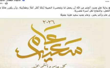 السيدة انتصار السيسى تقدم تهنئتها للشعب المصرى بمناسبة حلول العام الميلادى الجديد