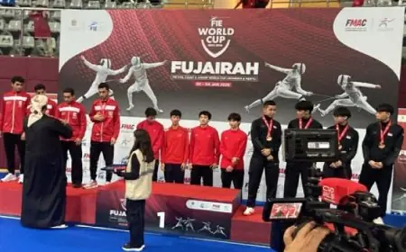 منتخب سلاح الشيش للناشئين يحقق ميدالية فضية في كأس العالم بالفجيرة