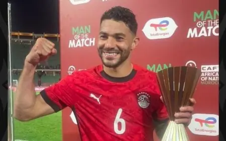 ياسر إبراهيم يتصدر قائمة أفضل لاعب في مباراة مصر ضد بنين بكأس الأمم الإفريقية
