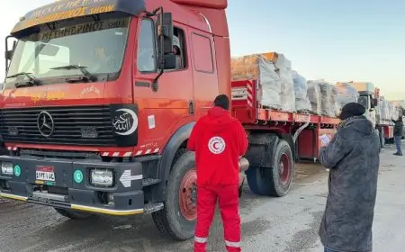 الهلال الأحمر يعلن عن قافلة زاد العزة الـ110 المحملة بـ 5600 طن من المساعدات الإنسانية