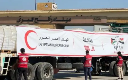الهلال الأحمر المصري يعلن عن قافلة زاد العزة الـ110 تحمل 5600 طن من المساعدات الإنسانية الشاملة