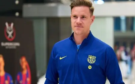 حارس برشلونة يغادر السعودية بشكل مفاجئ بعد تعرضه لإصابة قبل مباراة السوبر