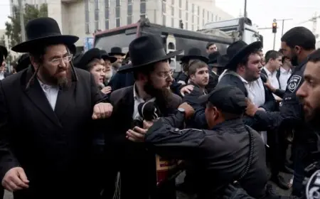 غضب اليهود الحريديين بعد وفاة شاب في حادث دعائي للمظاهرة ضد التجنيد الإلزامي
