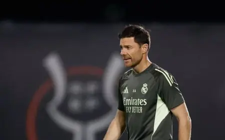 تشابي ألونسو يؤكد عدم اتخاذ قرار متسرع بشأن إشراك كيليان مبابي في نهائي السوبر الإسباني