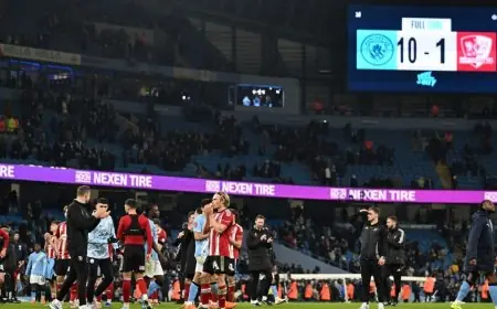 مانشستر سيتي يحقق انتصارًا تاريخيًا على إكستر بعشرة أهداف ويعيد إنجاز ليفربول للواجهة