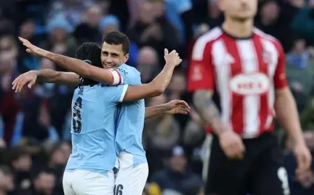 رودري ينهي صيامه التهديفي مع مانشستر سيتي بعد 559 يوماً من الانتظار