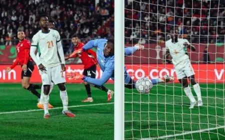 مصر تتصدر الشوط الأول 2-1 أمام كوت ديفوار في كأس أمم إفريقيا